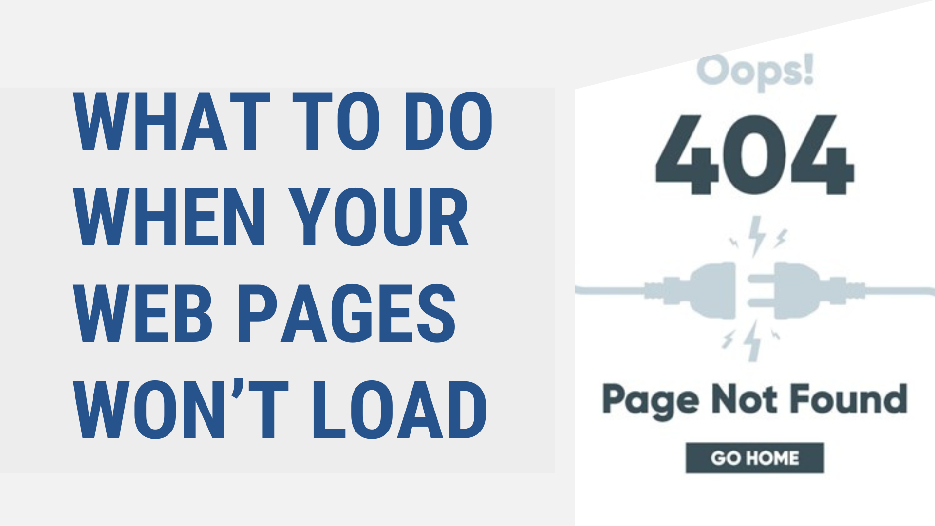 What To Do When Your Web Pages Won’t Load