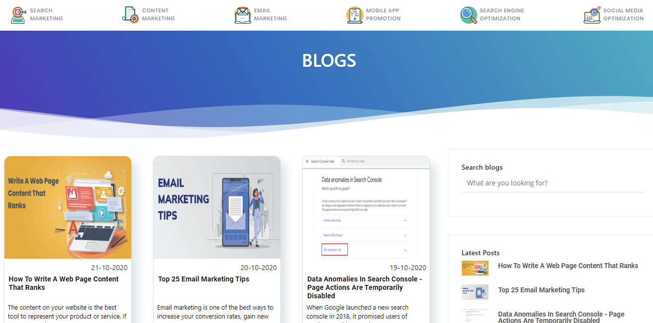 Cure SEO Digital Marketing Blogs